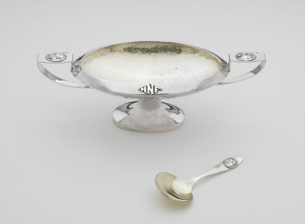 Footed Bowl and Spoon