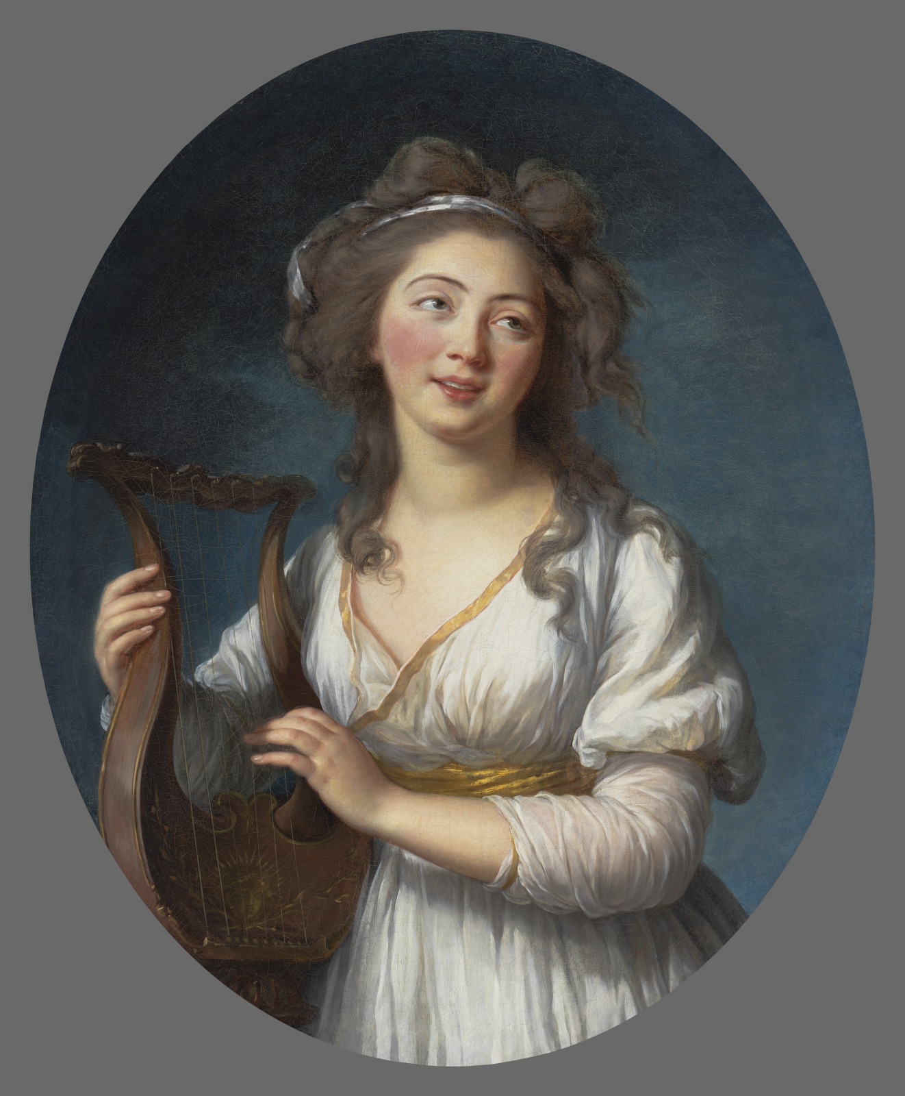 Portrait of a Young Woman Playing a Lyre