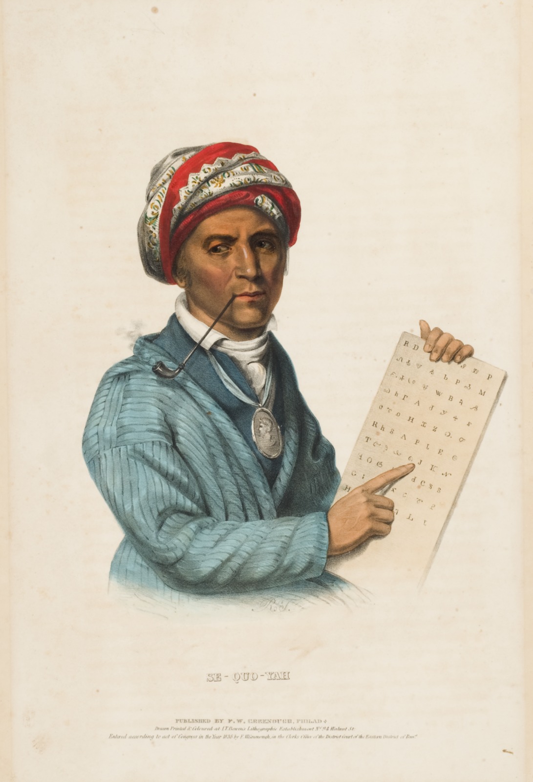 Sequoya, R. T. (American, active 19th Century), printmaker James Otto ...