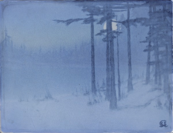 Plaque: "A Pale Evening Moon"