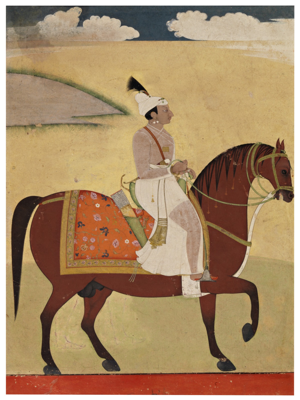 Prince Dalil Singh of Jammu Riding