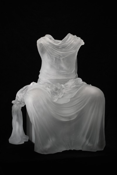 Seated Dress with Impression of Drapery
